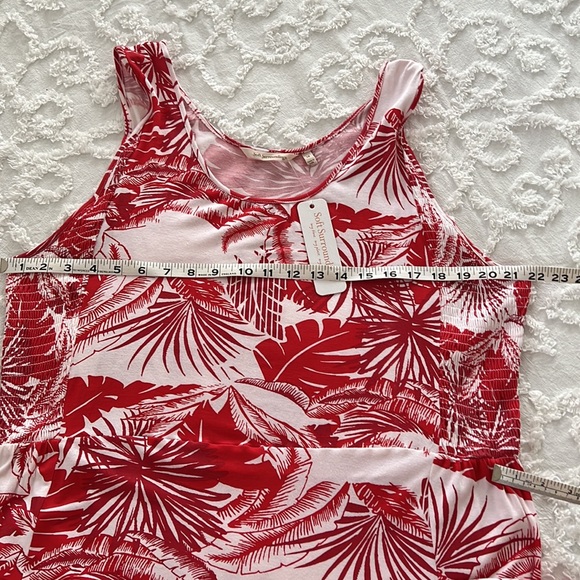 Soft Surroundings Lilo Palm Print
Maxi Dress Women 1X and 2X
Hi Low Hem - Picture 3 of 7